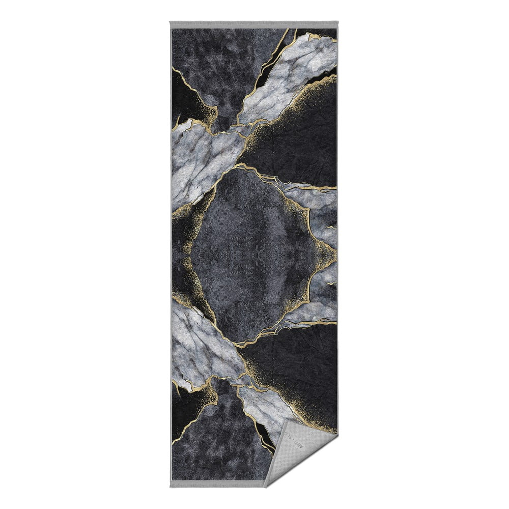 Czarny chodnik 80x200 cm – Mila Home