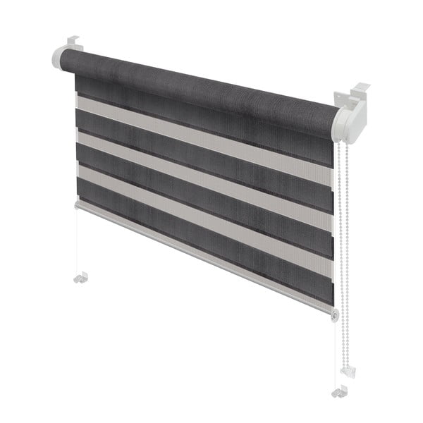 Ciemnoszara roleta dzień i noc 42,5x150 cm Zebra – Gardinia-image-1