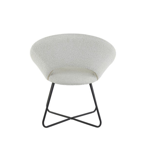 Biały fotel z materiału bouclé Antony – Light & Living-image-3