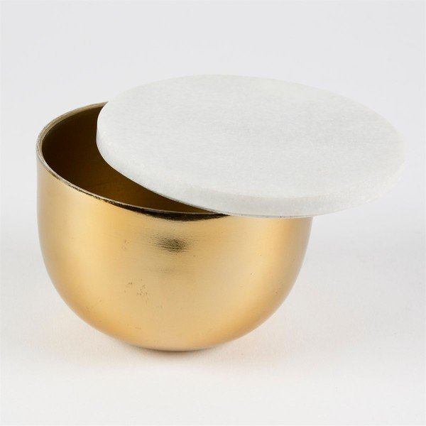 Złota miska z wieczkiem Sass & Belle Marble-image-2