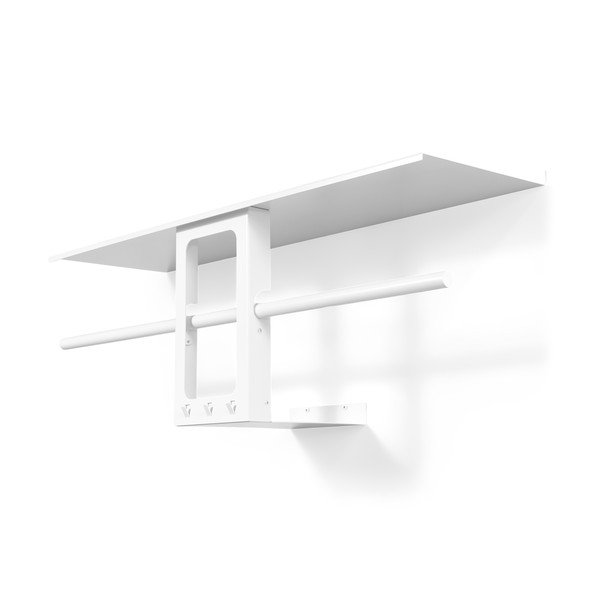 Biały stalowy wieszak ścienny z półką 100 cm Luno Small – Spinder Design