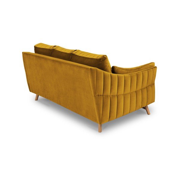 Żółta sofa z aksamitnym obiciem Interieurs 86 Elysée, 232 cm-image-3