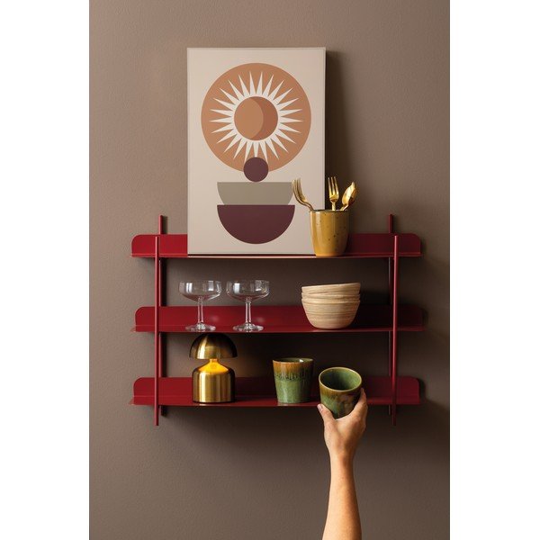 Czarna wielopoziomowa metalowa półka 60 cm Riqueza Tres – PT LIVING-image-1