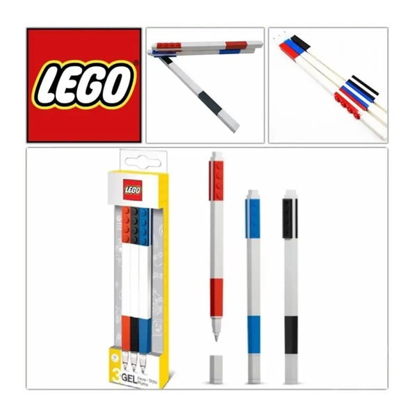 Komplet 3 długopisów żelowych LEGO® Mix-image-2