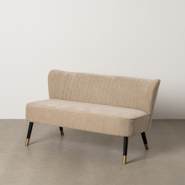 Beżowa sofa  z tkaniny szenilowej 134 cm Glam – Ixia-image-2