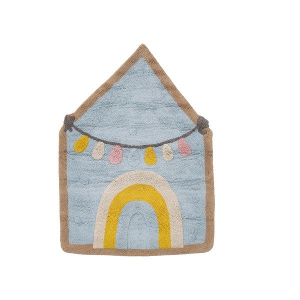 Jasnoniebieski bawełniany dywan dziecięcy 74x100 cm House – Ixia