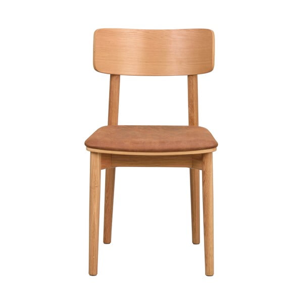 Koniakowe krzesła z imitacji skóry zestaw 2 szt. Wolcott – Rowico-image-3