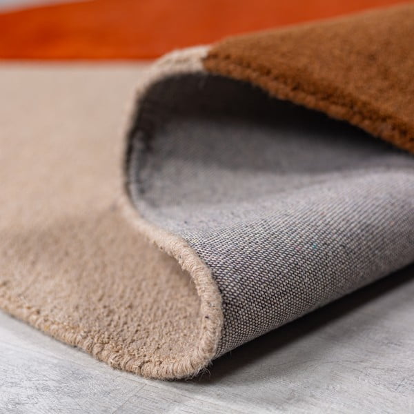 Ceglasty wełniany okrągły dywan tkany ręcznie ø 200 cm Mia Segment – Flair Rugs-image-3