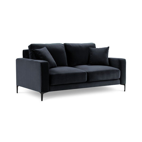 Ciemnoniebieska aksamitna sofa Kooko Home Harmony, 158 cm-image-2
