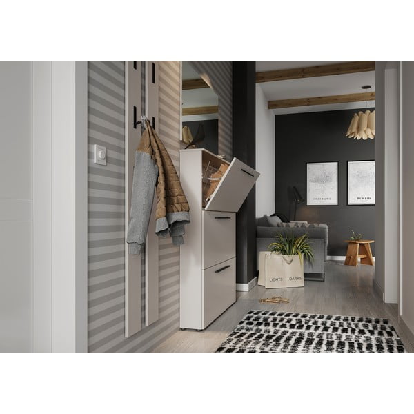 Szarobeżowa szafka na buty Utah – Germania-image-3