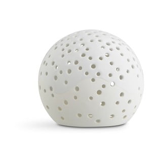 Biały świąteczny świecznik z porcelany kostnej Kähler Design Nobili, ⌀ 14 cm