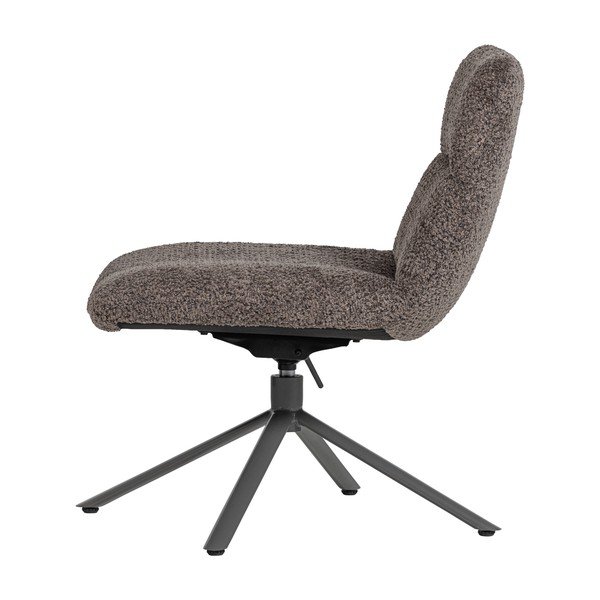 Brązowy obrotowy fotel z materiału bouclé Soren – WOOOD-image-3