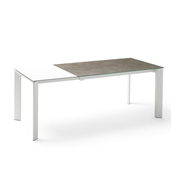 Brązowo-biały stół rozkładany do jadalni sømcasa Lisa, dł. 140/200 cm