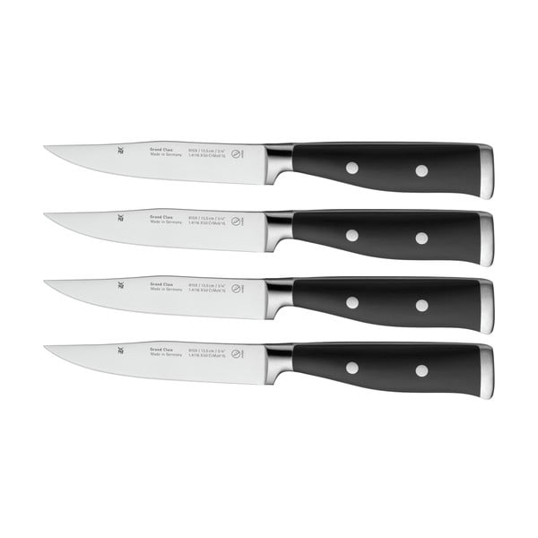 Komplet 4 noży kuchennych ze specjalnie wykuwanej stali nierdzewnej WMF Gourmet