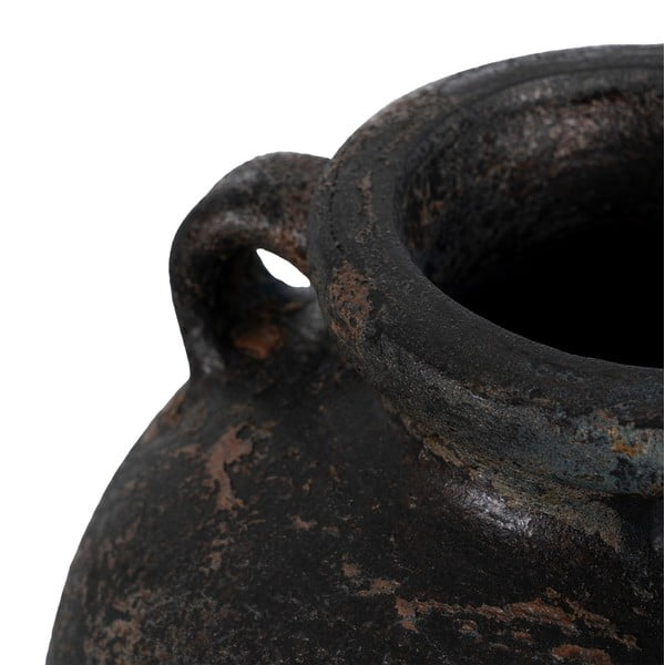 Ciemnobrązowy wysoki wazon z terakoty (wysokość 60 cm) Artem – Ixia-image-1