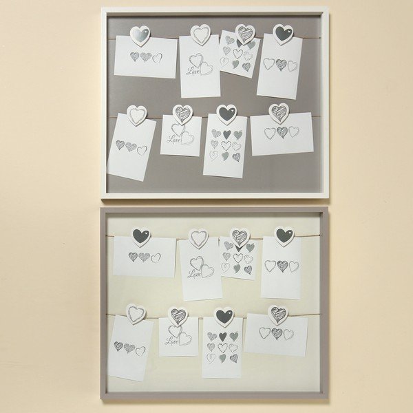Zestaw tablic naściennych Hearts, 2 szt.