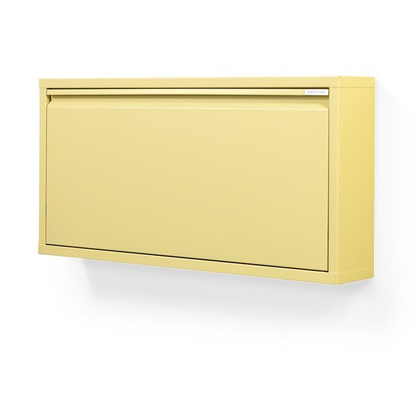 Jasnożółta stalowa uchylna/wisząca szafka na buty 75x37,5x12,5 cm Billy – Spinder Design
