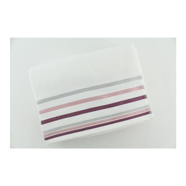 Komplet 2 ręczników White Purple, 70x140 cm