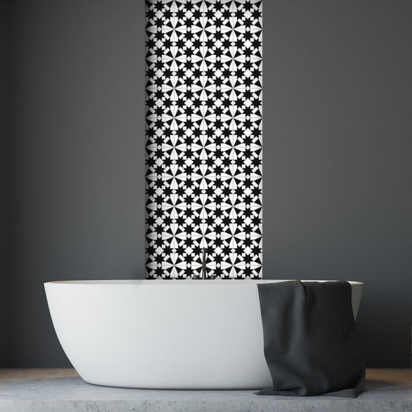 Zestaw 30 samoprzylepnych naklejek Ambiance Decal Cement Tiles Antalya, 10 x1 0 cm