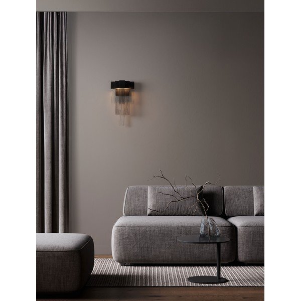 Stalowy kinkiet LED ze ściemniaczem w kolorze matowej czerni Revια – Nova Luce-image-1