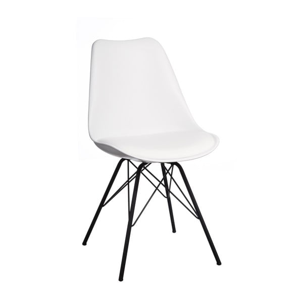 Białe krzesło z czarnymi nogami Ixia Room