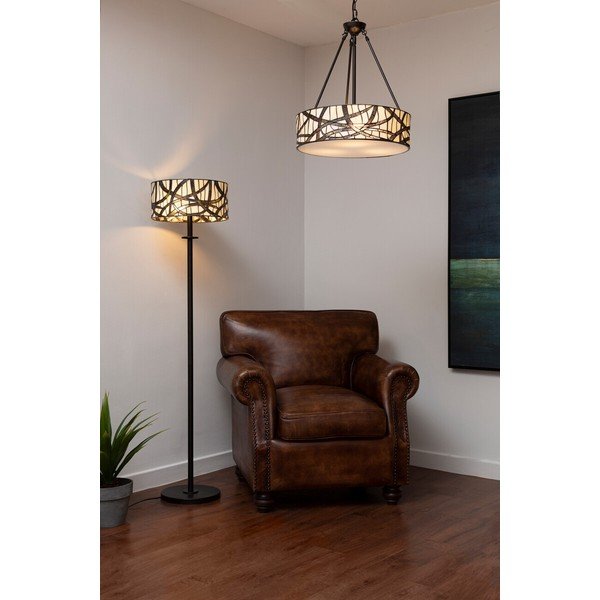 Metalowa lampa wisząca ze szklanym kloszem ø 46 cm Waldorf – Premier Housewares-image-1