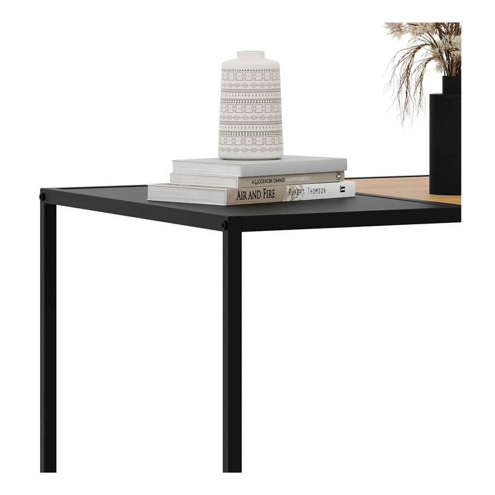 Czarno-naturalny stolik 60x100 cm Altino – Unique Furniture (zdjęcie 4)