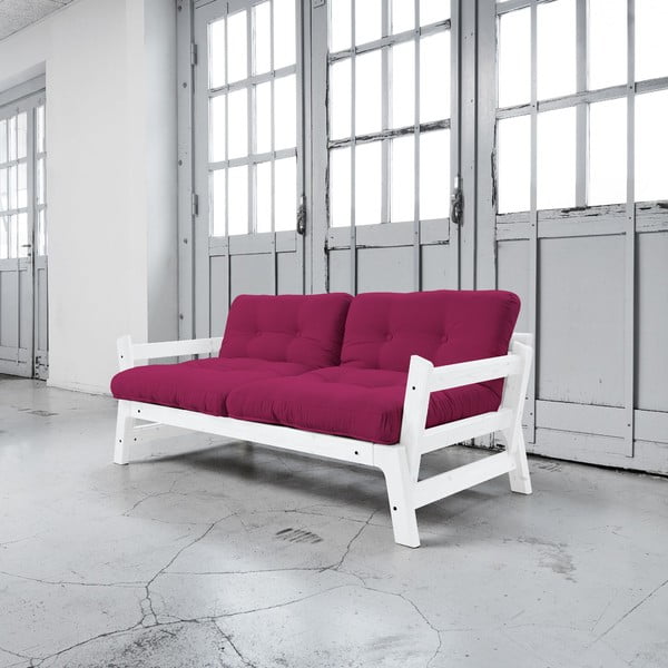 Sofa rozkładana Karup Step White/Pink