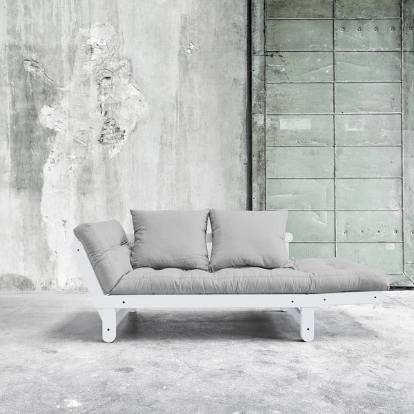 Sofa rozkładana Beat White/Light Grey