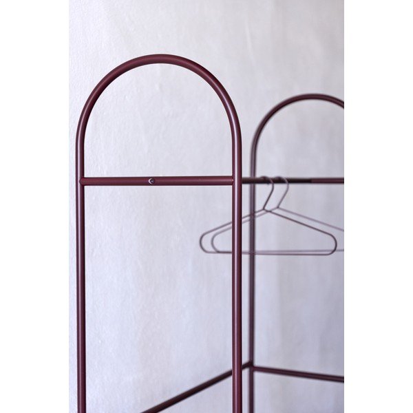 Bordowy metalowy stojak na ubrania 92x186x39 cm Arch – Mette Ditmer Denmark-image-4