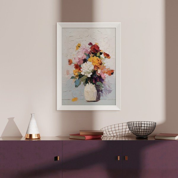 Obraz drukowany z ramą w zestawie 56x75 cm White Vase – Styler-image-1
