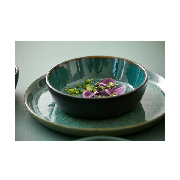 Zielona/czarna kamionkowa miska Gastro Green/Black – Bitz-image-2