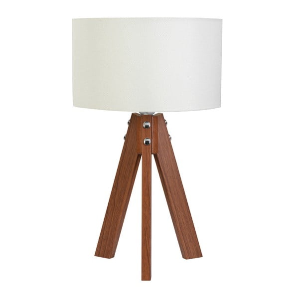 Lampa stołowa z drewnianymi nogami Masivworks Tripod