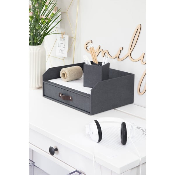 Kartonowy organizer na dokumenty z szufladką Walter – Bigso Box of Sweden-image-1