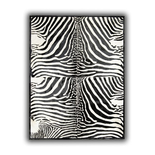 Dywan skórzany Zebra Printed, 140x200 cm