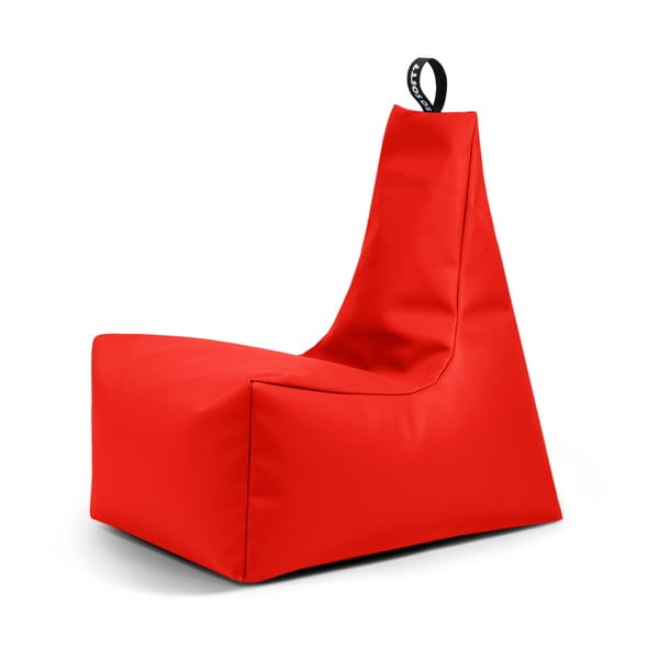 Czerwony worek do siedzenia z imitacji skóry Icy XL – So Soft?