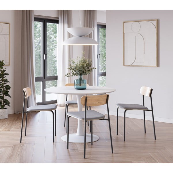 Czarne/szarobrązowe krzesła zestaw 2 szt. Adriana – Marckeric-image-1