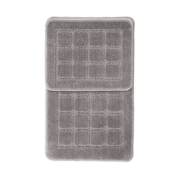 Szare dywaniki łazienkowe zestaw 2 szt. 50x80 cm Kareli – Foutastic-image-2