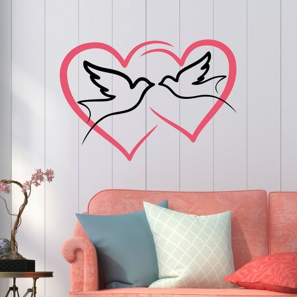Dekoracyjna naklejka na ścianę Love Birds