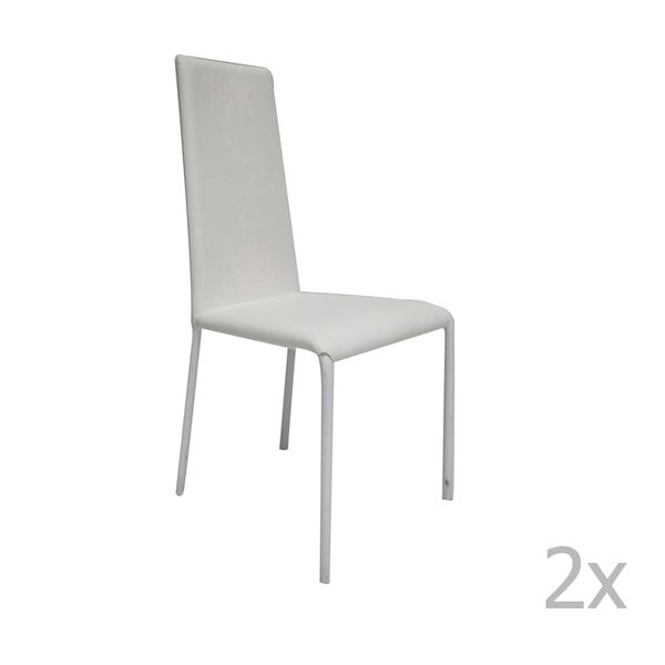 Zestaw 2 białych krzeseł Esidra Salvator