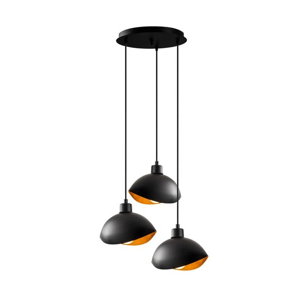 Czarna lampa wisząca z metalowym kloszem ø 50 cm Sivani – Opviq lights