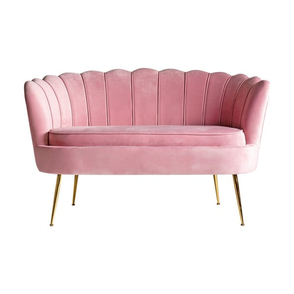 Różowa aksamitna sofa 35 cm Valentina – Burkina