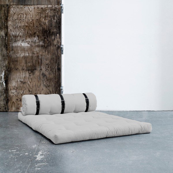Sofa rozkładana z wyszywanym paskiem Karup Buckle Up Light Grey-image-3