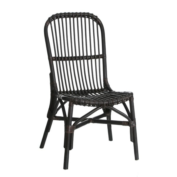 Czarne krzesło ratanowe Ixia Room