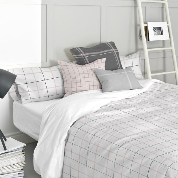 Bawełniana poszwa na kołdrę Blanc Tartan, 200x200 cm-image-3