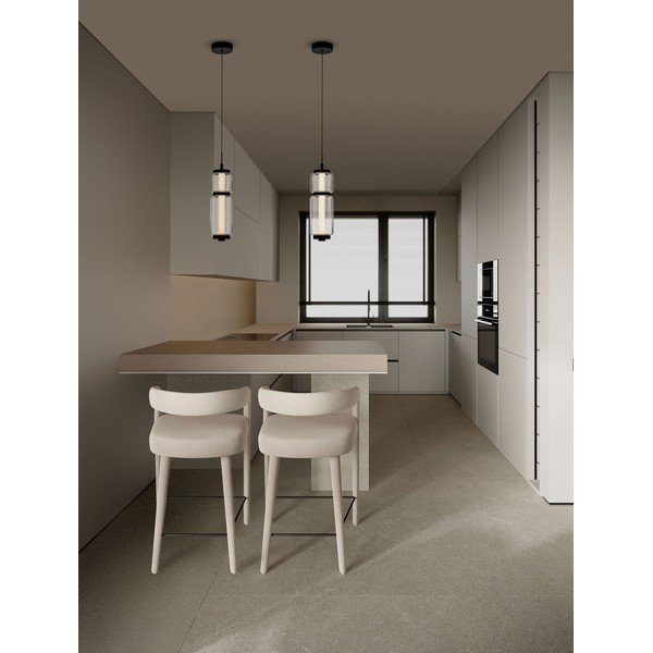 Szklana lampa wisząca LED w kolorze matowej czerni ø 12 cm Liesa – Nova Luce-image-2