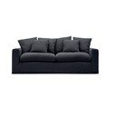 Antracytowa lniana sofa 240 cm Nora – Kave Home