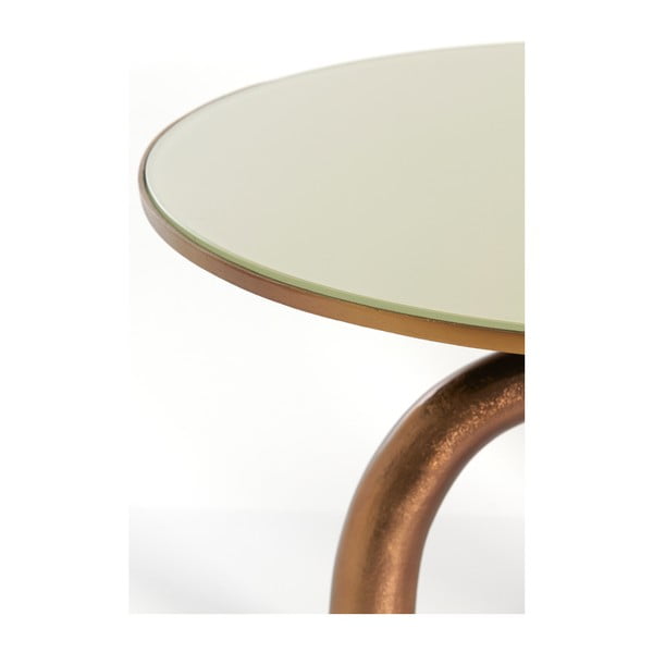 Szklany okrągły stolik w kolorze brązu i beżu ø 76 cm Mello – Light & Living-image-2