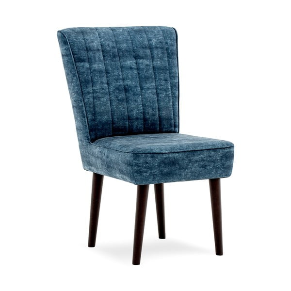 Ciemnoniebieskie krzesło tapicerowane Vivonita Leila 