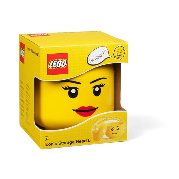 Pojemnik w kształcie głowy LEGO® Girl, Ø 24,2 cm-image-4